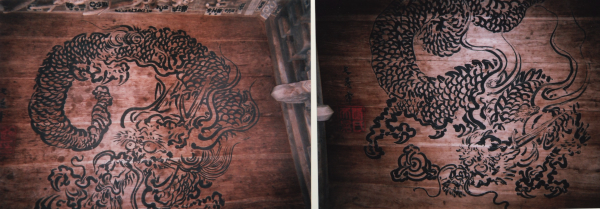 谷文晁の板絵に描かれた二匹の龍